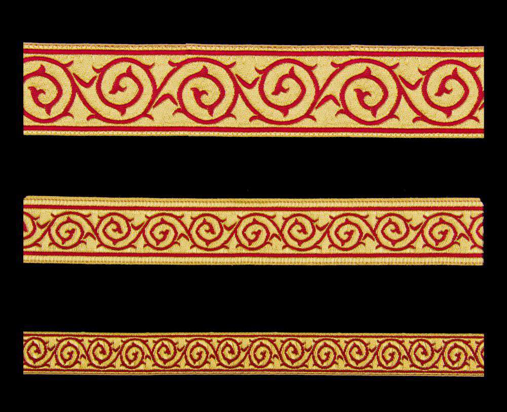 Галун «Голгофа» красный с золотом Галун «Голгофа» красный с золотом