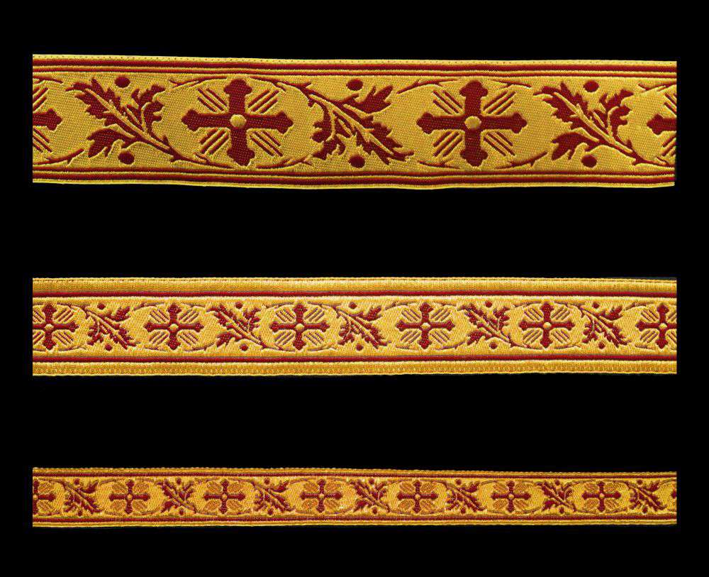 Галун «Виноградная лоза» бордовый с золотом Галун «Виноградная лоза» бордовый с золотом