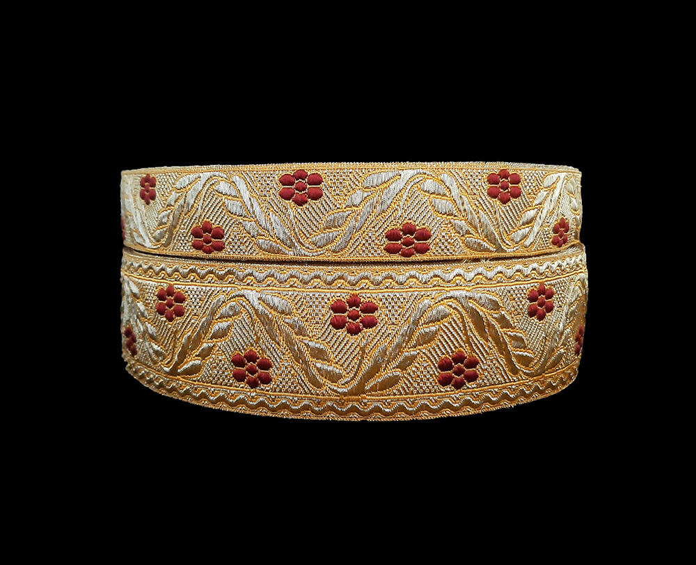 Тесьма для церковных облачений «Колосок» бордовый с золотом Тесьма для церковных облачений «Колосок» бордовый с золотом