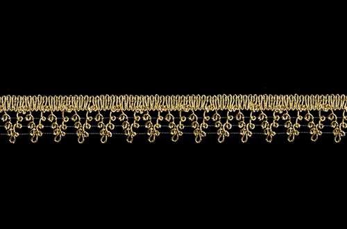 Тесьма «Виноград» люрекс ширина 3 см в золоте