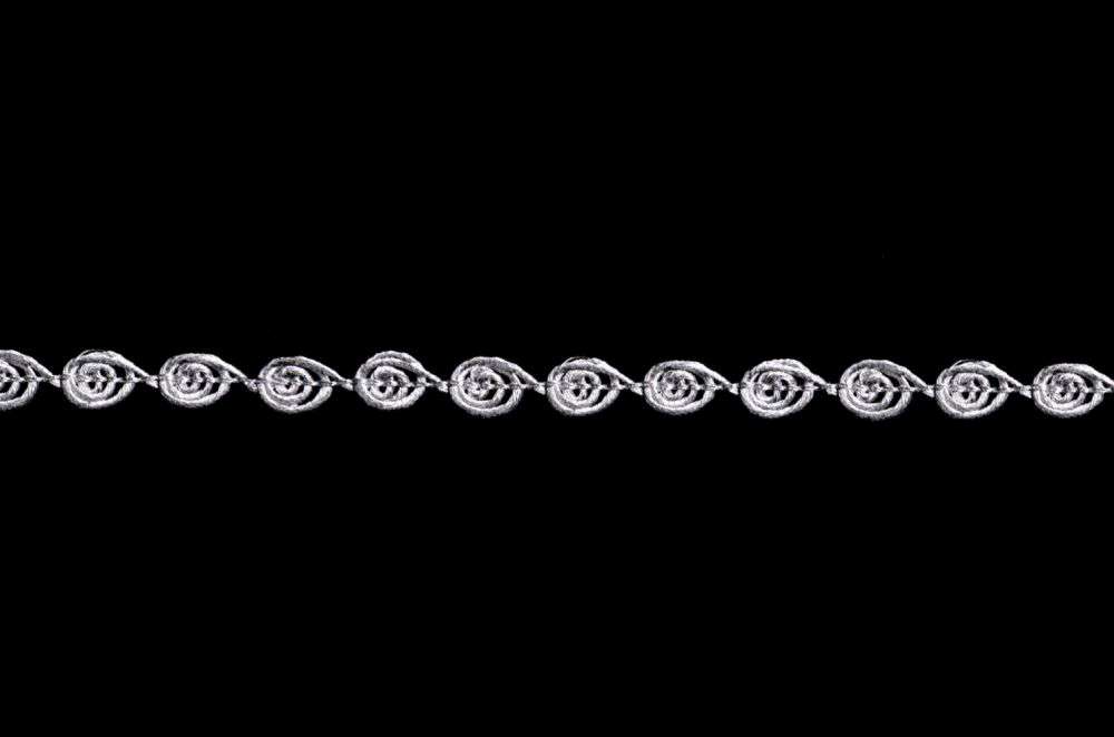 Тесьма для покровцов ширина 1 см в серебре Тесьма для покровцов ширина 1 см в серебре