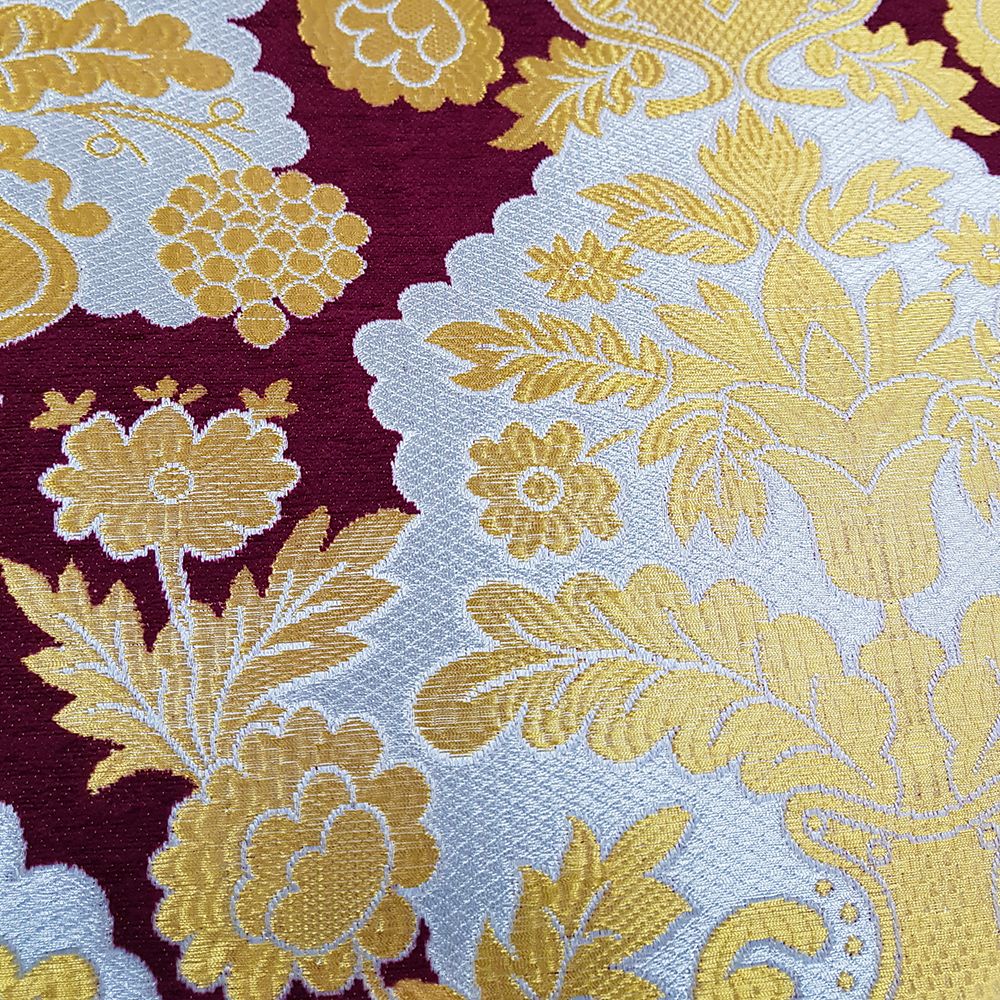 Парча греческая бордовая «Успенская» Парча греческая бордовая «Успенская»