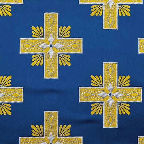 Ткань церковная синяя «Афон»