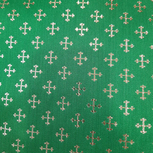 Ткань зеленая для церковных облачений «Тира»