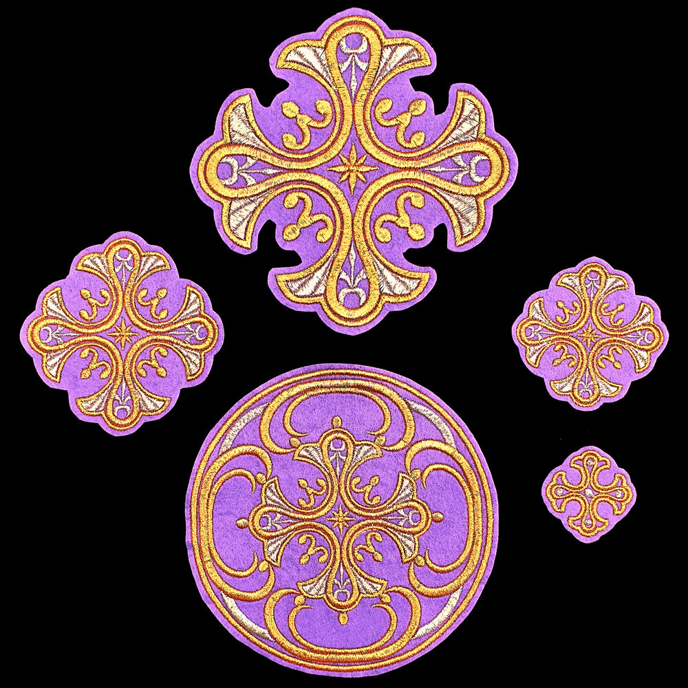 Кресты для иерейских облачений фиолетовые
