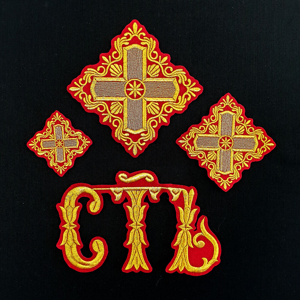 Кресты комплектом на протодиаконское облачение «Рождественские»