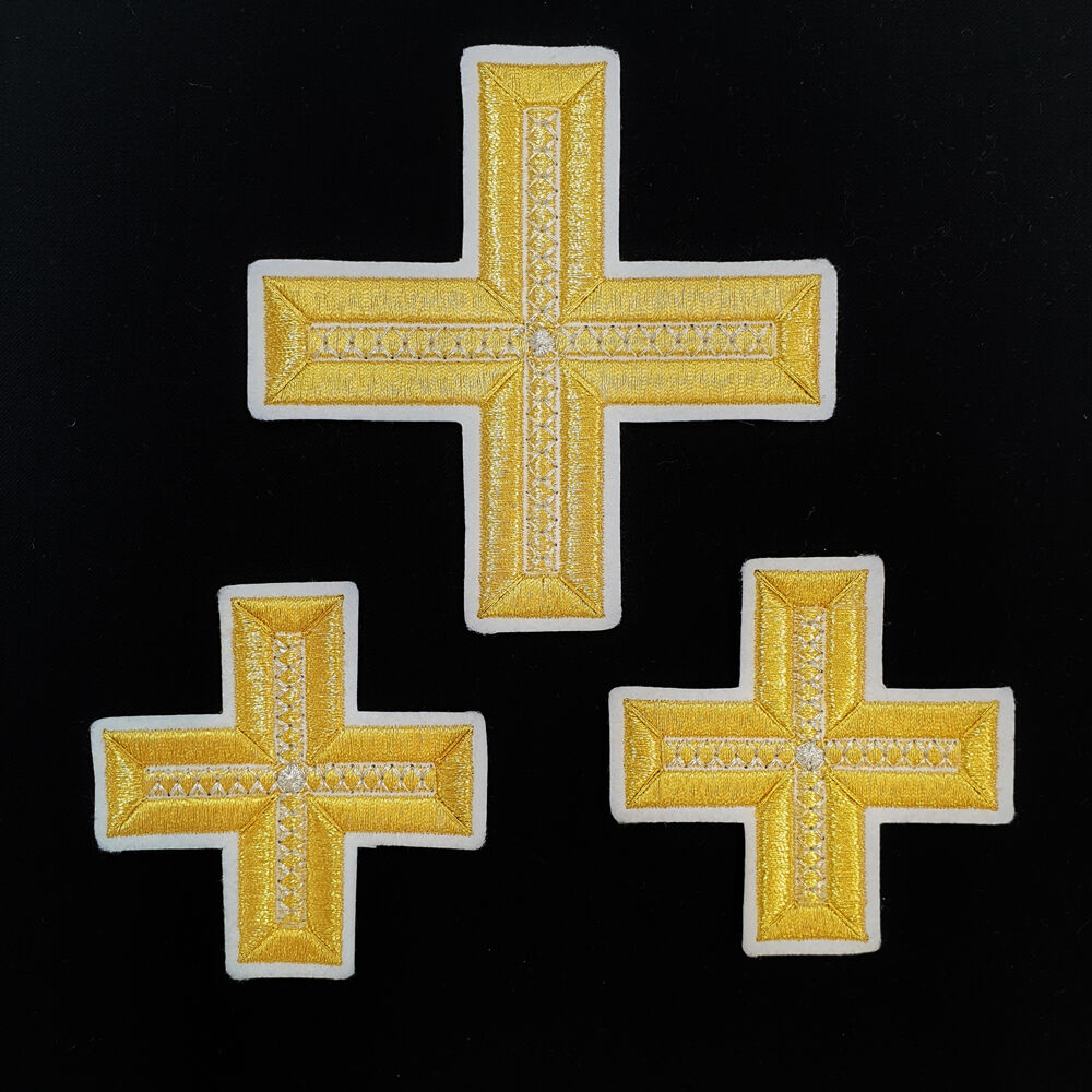 Кресты вышитые для литургического набора «Греческие»