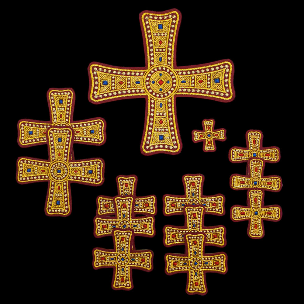 Набор крестов иерейского греческого облачения «Самоцветы»