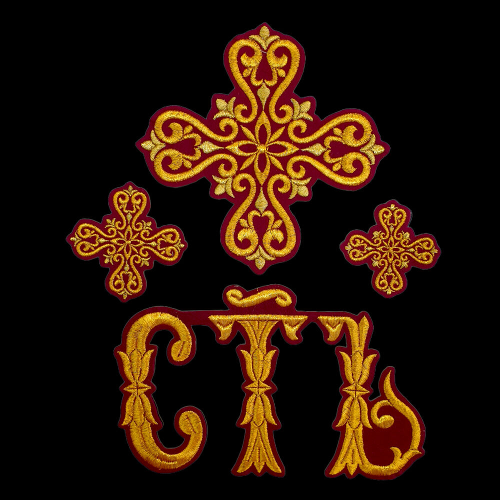 Протодьяконские вышитые кресты «Ажурные»