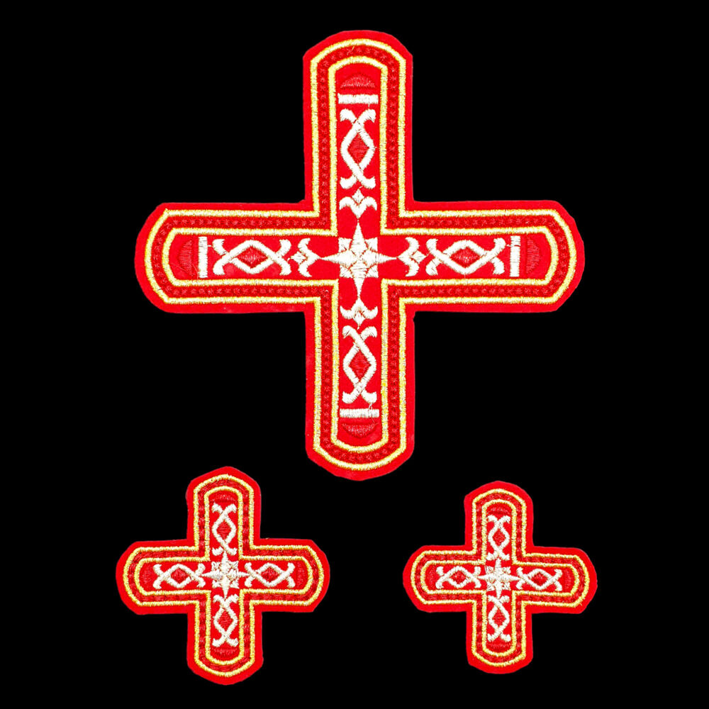 Вышитые кресты для диакконского облачения «Иерусалим»