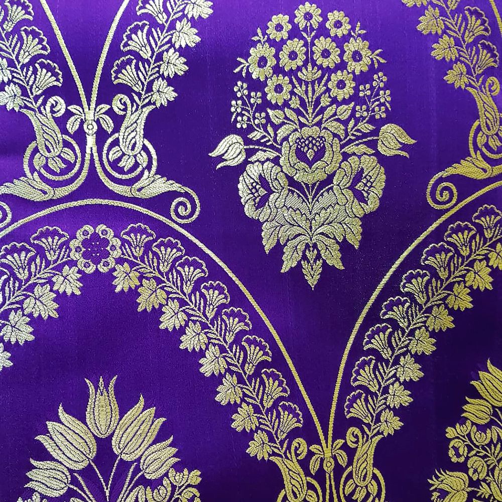 Парча грецька фіолетова «Польові квіти»