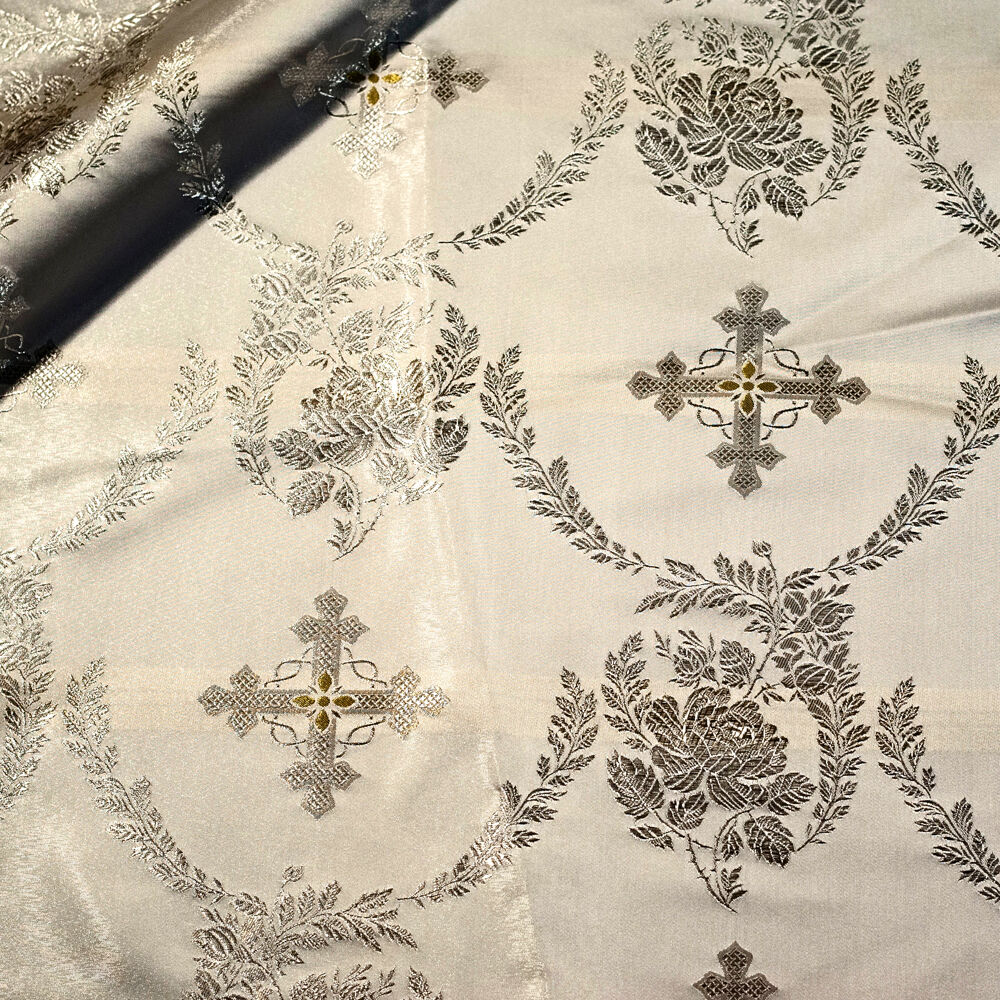 Тканина грецька біла «Мирлікійський хрест»