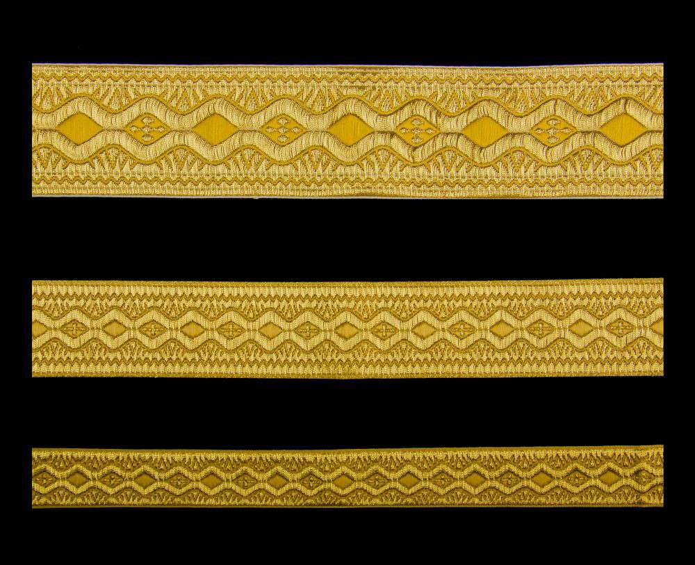 Галун «Пасха» жовтий з золотом Галун «Пасха» жовтий з золотом