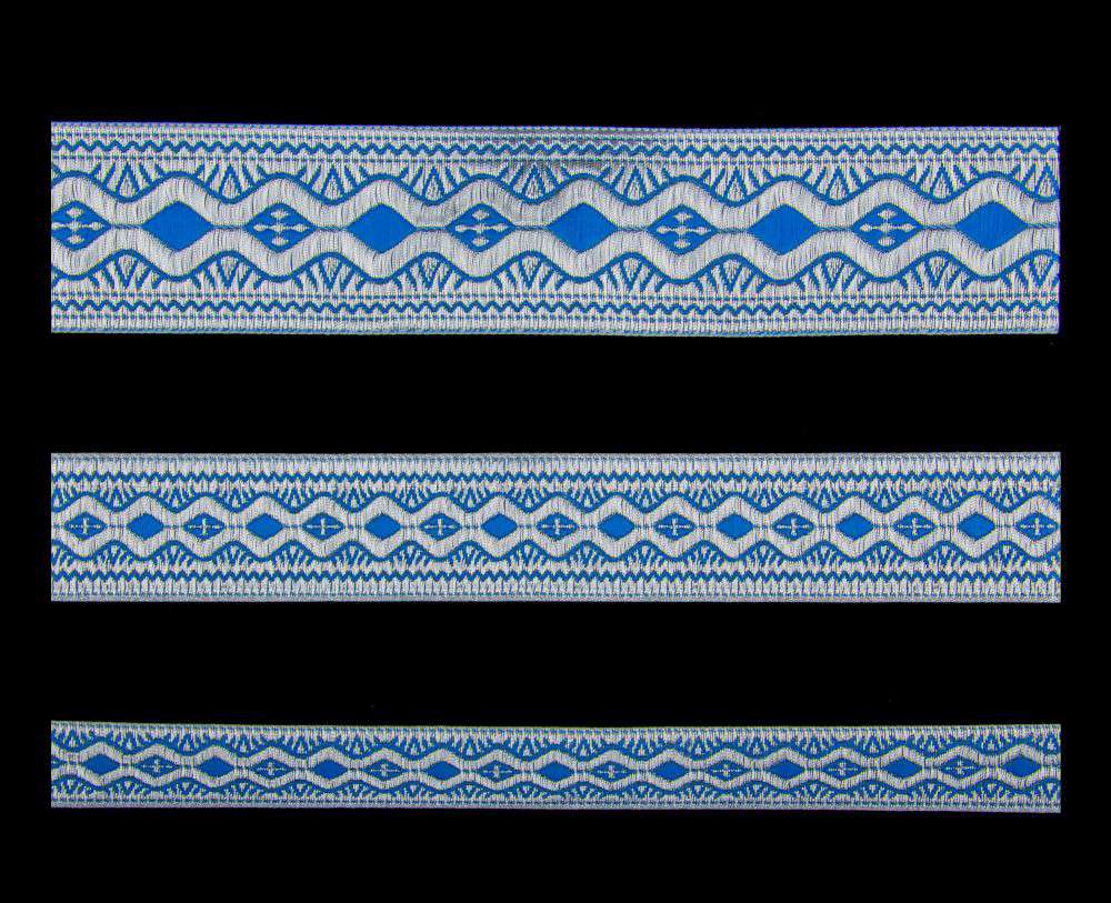 Галун «Пасха» блакитний зі сріблом Галун «Пасха» блакитний зі сріблом