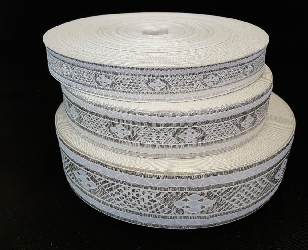 Галун «Віфлеємській хрест» білий зі сріблом Галун «Віфлеємській хрест» білий зі сріблом