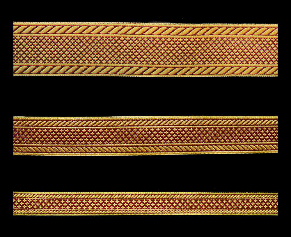 Галун «Ефес» бордовий з золотом Галун «Ефес» бордовий з золотом