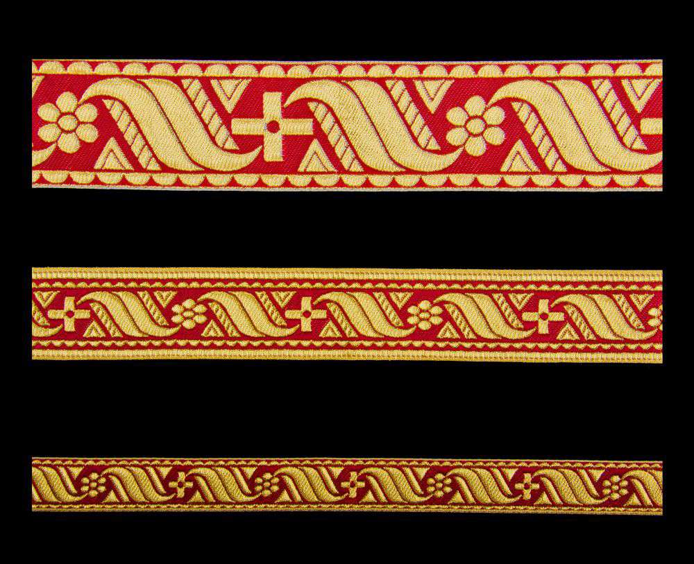 Галун «Афон» червоний з золотом Галун «Афон» червоний з золотом