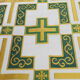 Тканина церковна зелена «Латинський хрест» купити