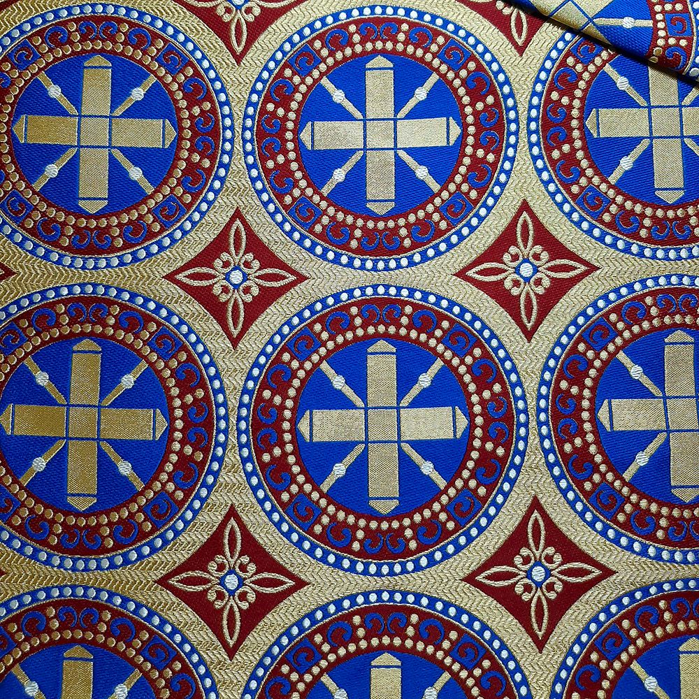 Парча грецька синя «Візантія» Парча грецька синя «Візантія»