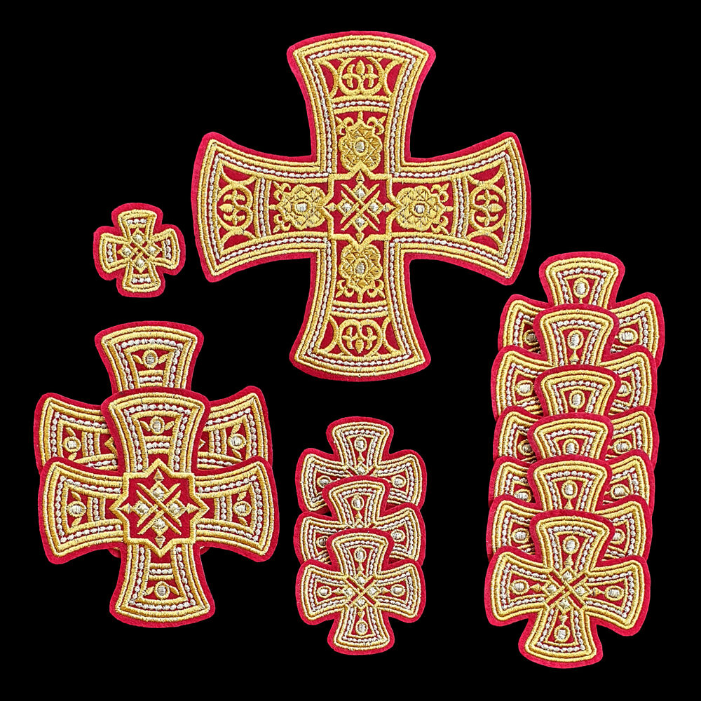 Грецькі вишиті хрести для шат ієрея «Преображенські»