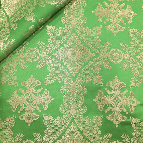 Зелена парча для церковних шат «Любеч»